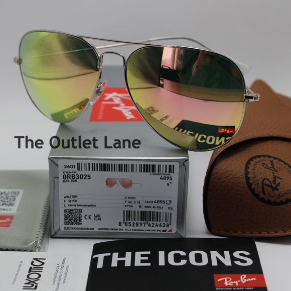 Model Display Ray-Ban Aviator Pink Mirror RB3025 - Picture 4 of 16